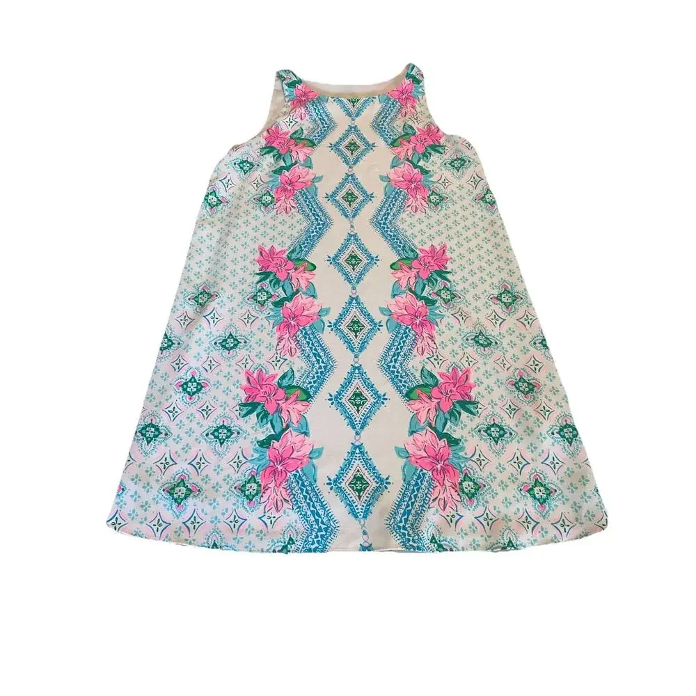 Lilly Pulitzer Jackie Shift Dress Resort White Girls Best Friend Size large - Picture 1 of 4